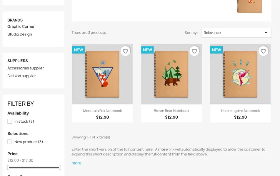 Extra collapsible category field content on individual category pages