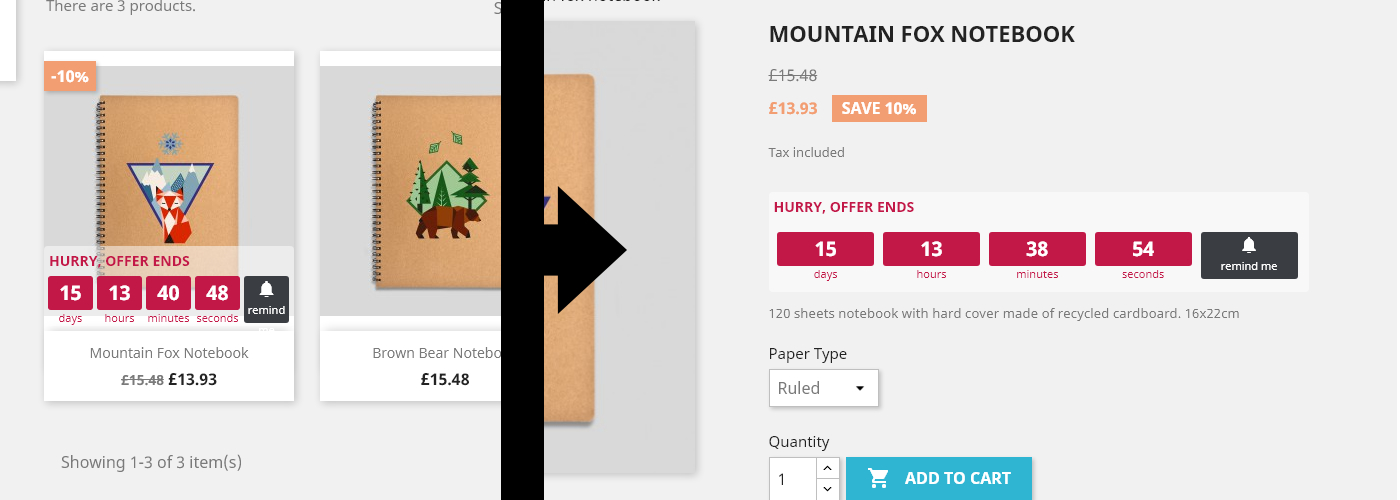 Discount countdown pro Prestashop