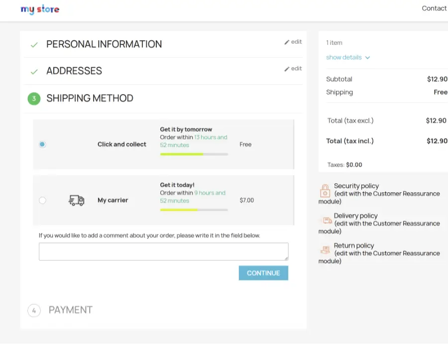 Estimated Delivery Date during checkout for individual carriers